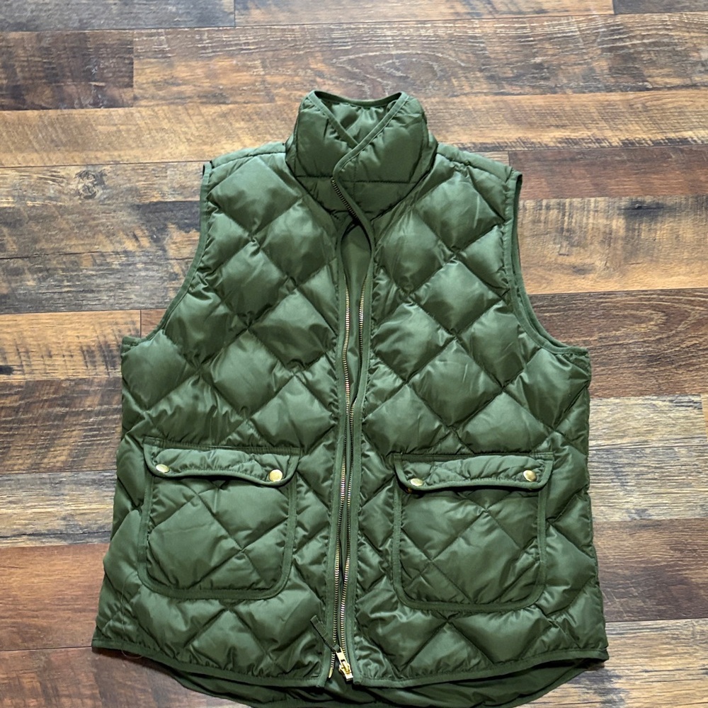 Woolrich Olive Quilted Vest Duck‎ Down